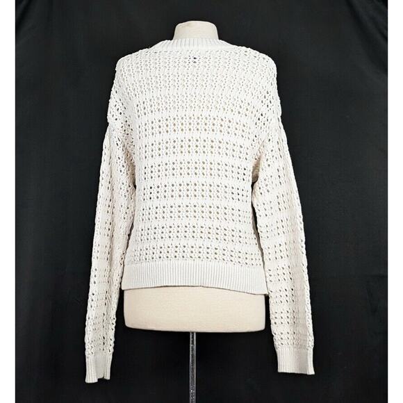 Universal Threads Tan Open Knit Cotton Blend Sweater Misses Size L - Picture 4 of 7